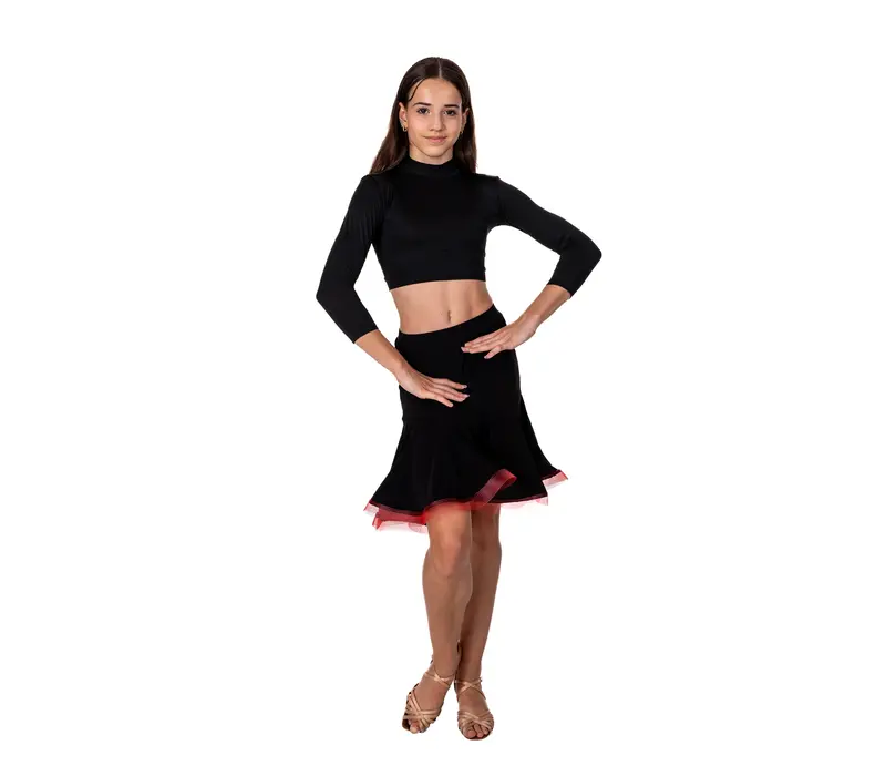 FSD Children's Latino Basic Skirt - Black/Red
