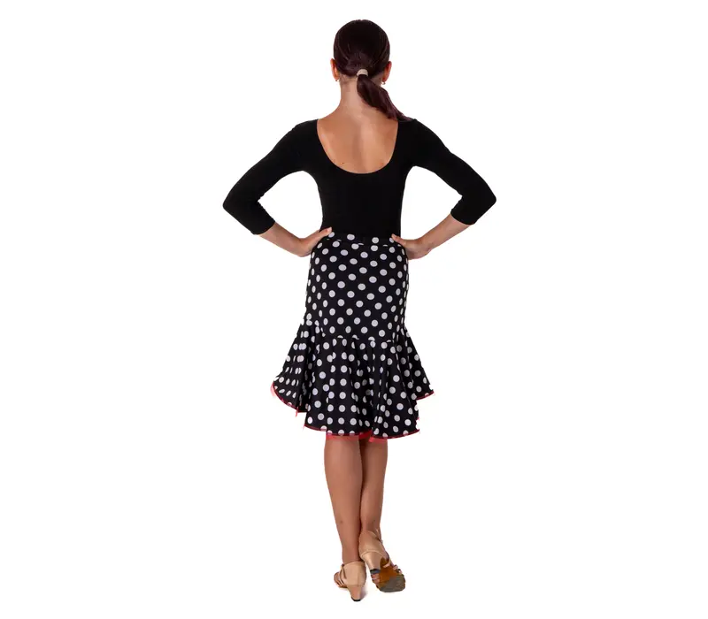 Children's Latino Basic Dotted Skirt - Dots red