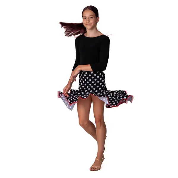 Children's skirt on latino basic dotted