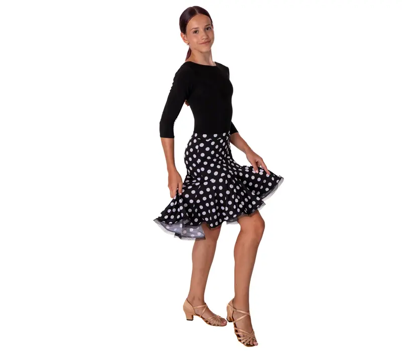 Children's Latino Basic Dotted Skirt - Dots black