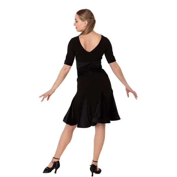 FSD 480 Nella, dress with velvet applique for ladies