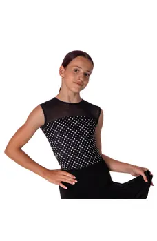 Ada, dotted leotard for girls
