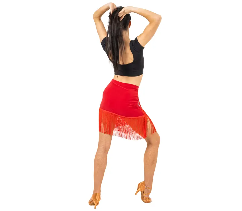 FSD Basic Fringe Skirt for Latin Dance - Royal blue