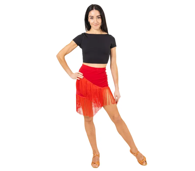 FSD Basic Fringe Skirt for Latin Dance - Royal blue