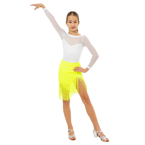 FSD Basic Lycra, Girl's Fringe Skirt