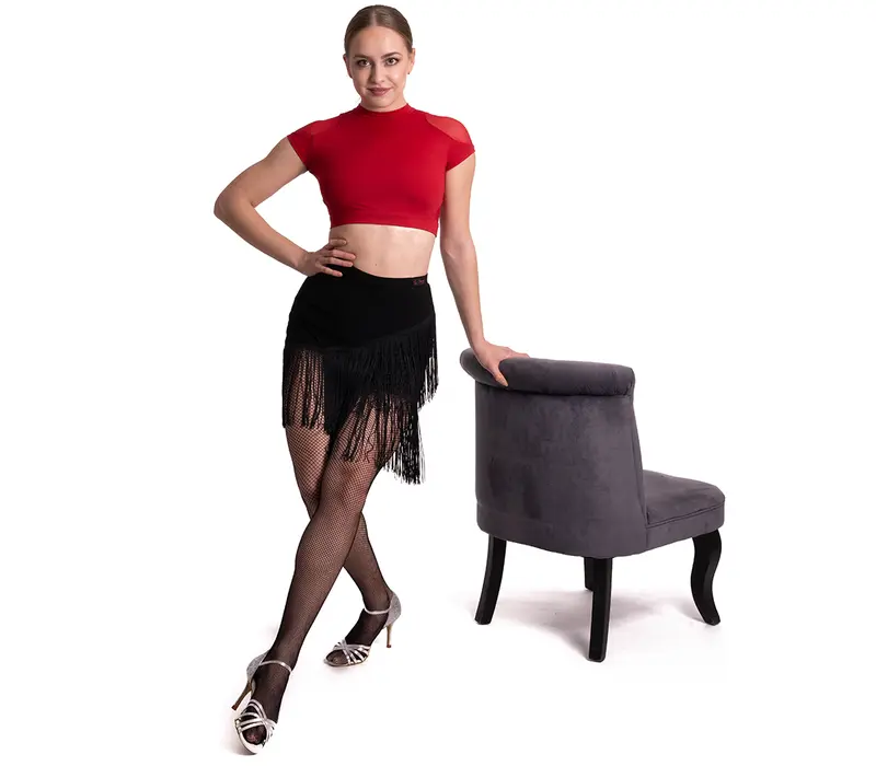 FSD Basic Fringe Skirt for Latin Dance - Royal blue