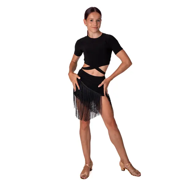FSD Fringe Latin Skirt for Girls