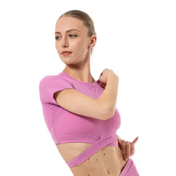 Benita, women's short-sleeve top with tie detail Benita, women's short-sleeve top with tie detail