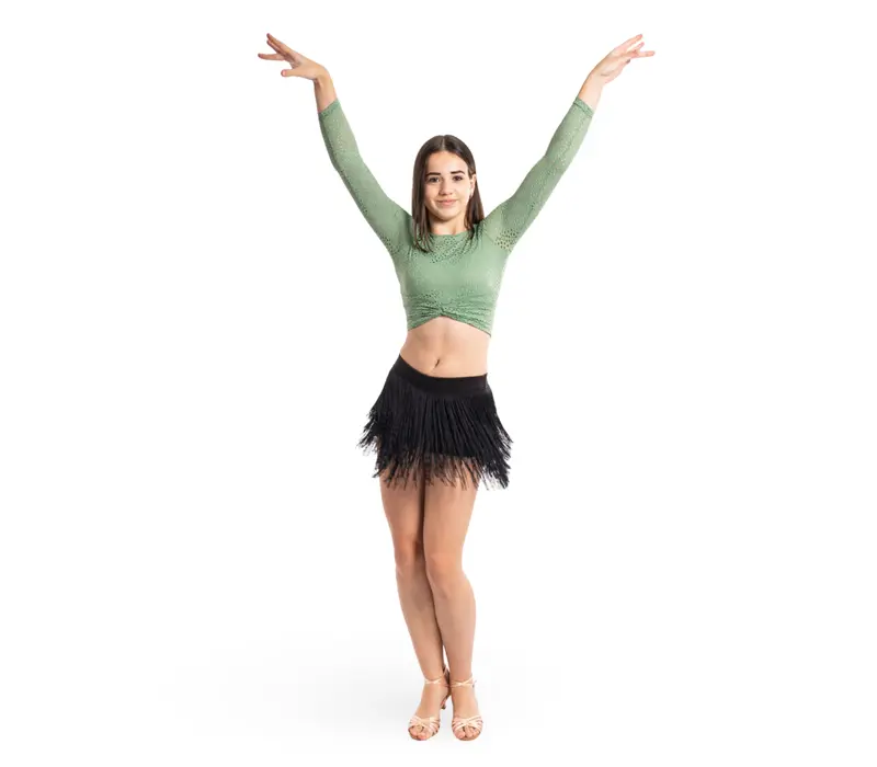 FSD Natty, Shorts for Girls with Colourful Tassels - Black
