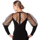 Claudia, Leotard with Sheer Polka Dot Sleeves for Ladies