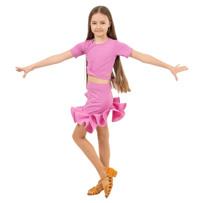 FSD Benita, Short Sleeve Tie Top for Girls