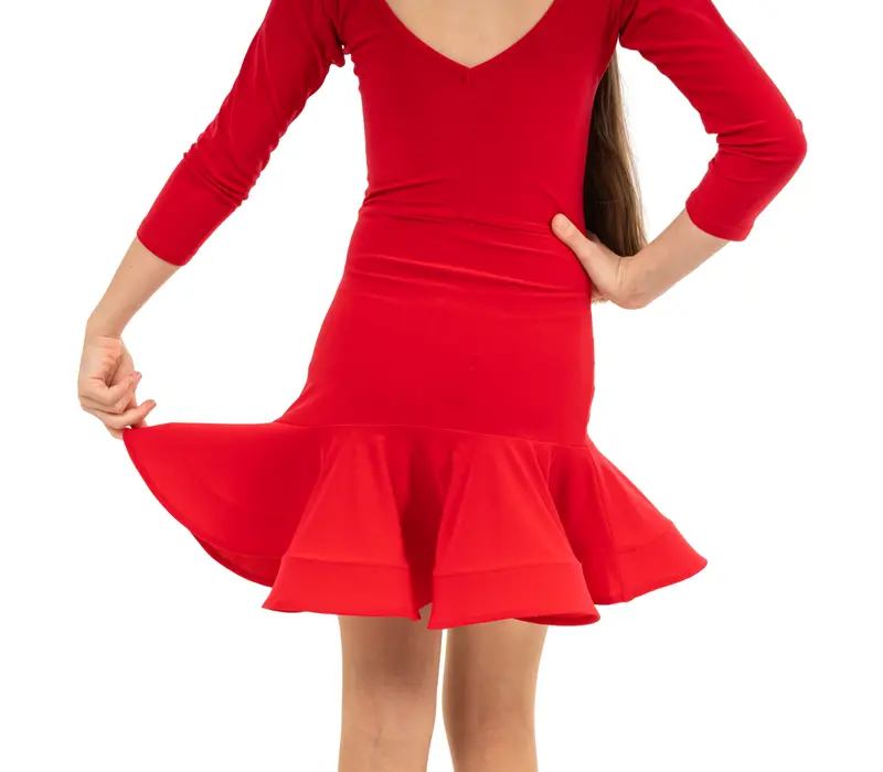FSD Olívia, Girls Latino Dress - Red