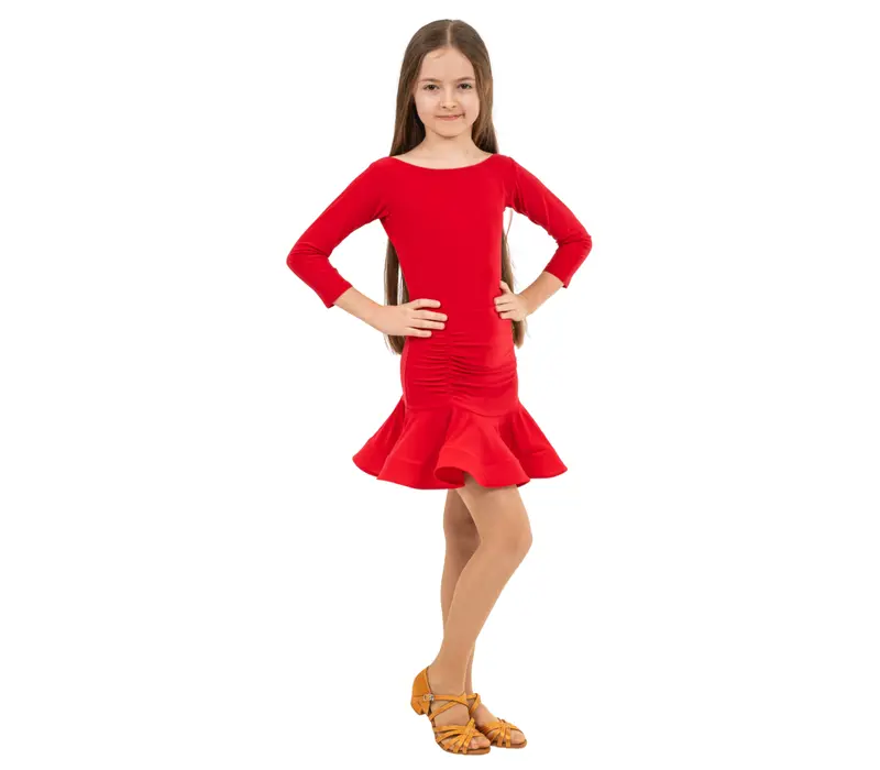 FSD Olívia, Girls Latino Dress - Red