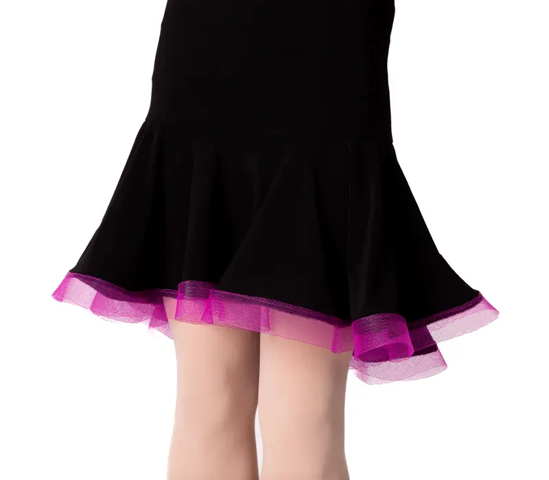 FSD Children's Latino Basic Skirt - Black/crimson