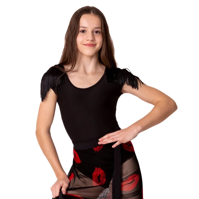 Grand Prix Sabra, girl's leotard with tassels Grand Prix Sabra, girl's leotard with tassels