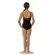 Bria, Leotard with thin straps for girls - Black