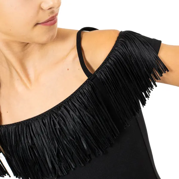Cardi, girl's leotard with tassels