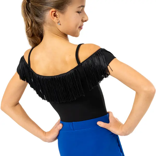 Cardi, girl's leotard with tassels