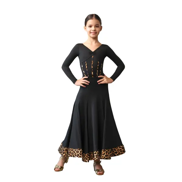 Grand Prix Daisy, girls' long-sleeved leotard 