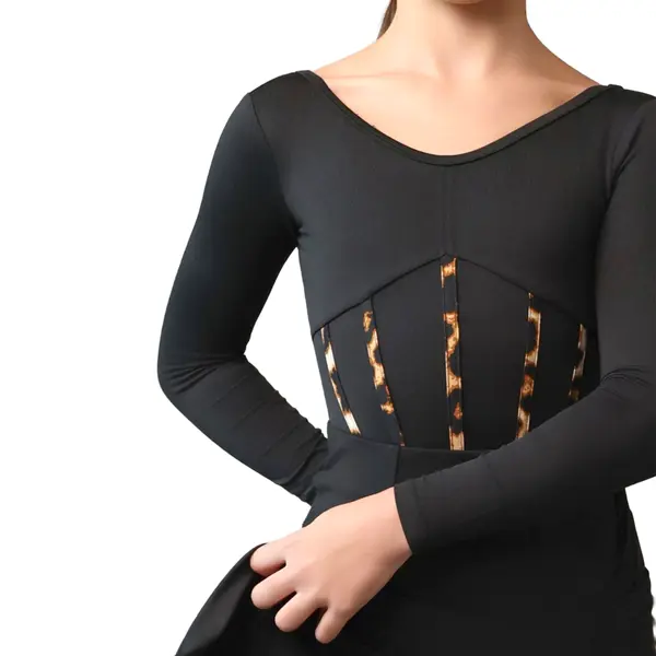 Grand Prix Daisy, girls' long-sleeved leotard 