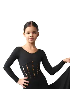 Grand Prix Daisy, girls' long-sleeved leotard 
