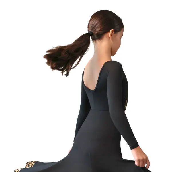 Grand Prix Daisy, girls' long-sleeved leotard 