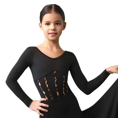 Grand Prix Daisy, long-sleeved leotard for girls Grand Prix Daisy, long-sleeved leotard for girls