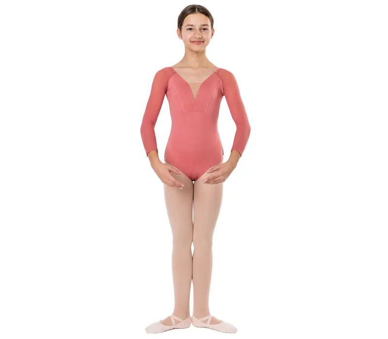 Danica, Girl's Leotard - Dusty rose GP