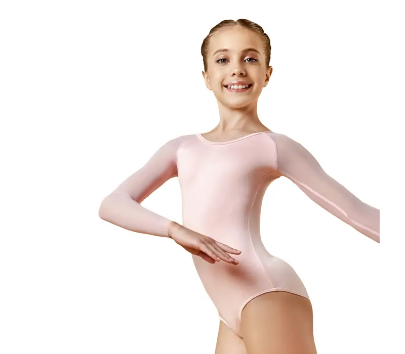 Grand Prix Debut Danna, Girls Long-sleeve Leotard for Grand Prix Debut Danna, Girls Long-sleeve Leotard for - White