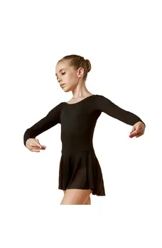 Domenica, Long Sleeve Leotard with Skirt