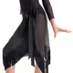 Emrata mesh, asymmetrical tasselled skirt for girls