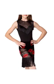 Kaia mesh, mesh skirt with tassels for girls
