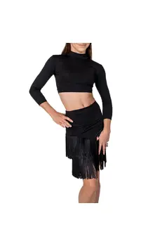 Kaia fringe, girls' skirt with fringe