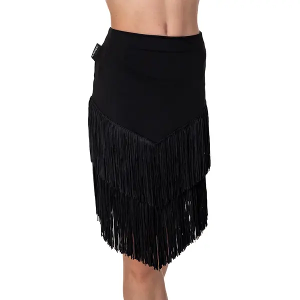 Kaia fringe, girls' skirt with fringe