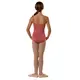 Brielle, girls leotard with thin straps - Dusty rose GP