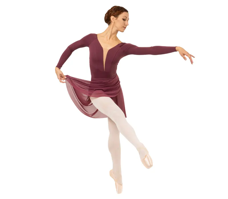 Le Secret Danica, Women's Long Sleeve Leotard Le Secret Danica, Women's Long Sleeve Leotard - Italian plum GP