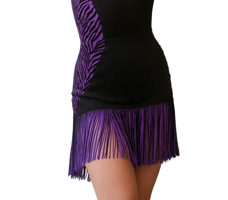 Grand Prix Lila, girls' latin skirt - black/iris GP
