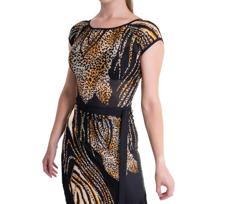 Melania, women's mesh leotard - Leopard GP