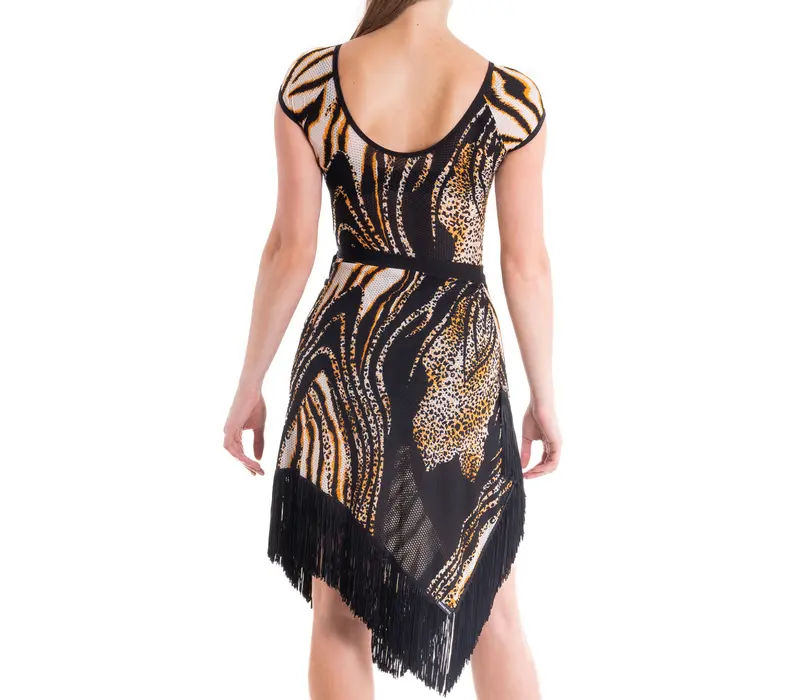 Melania, women's mesh leotard - Leopard GP