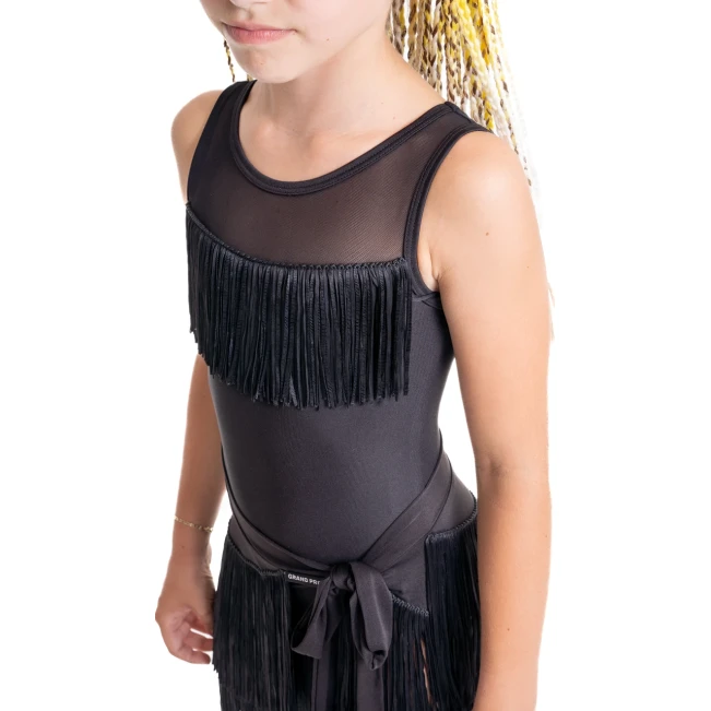 Grand Prix Natella leotard with tassels for girls Grand Prix Natella leotard with tassels for girls