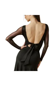 Jadore, women's bodysuit with a tulle sleeves
