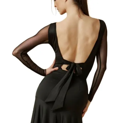 Grand Prix Jadore, leotard with a tulle sleeves