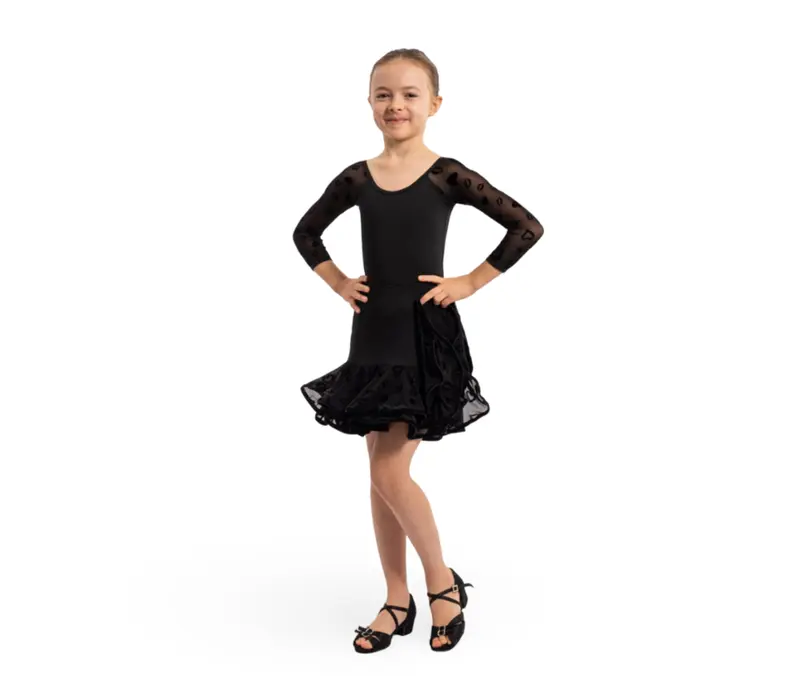 Ruby Lips, Skirt with Lips for Girls - Black