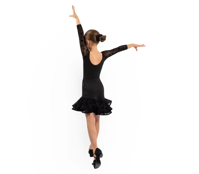 Ruby Lips, Skirt with Lips for Girls - Black
