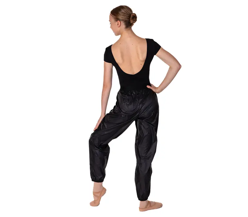 Sauna Lesson, Long Warm-up Pants - Black