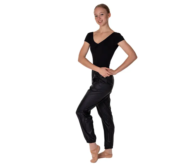 Sauna Lesson, Long Warm-up Pants - Black