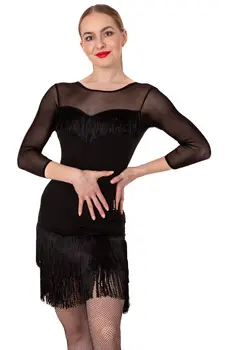 Tamika, women's leotard with tassels