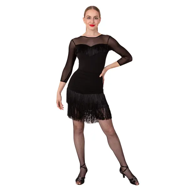 Tamika, women's leotard with tassels