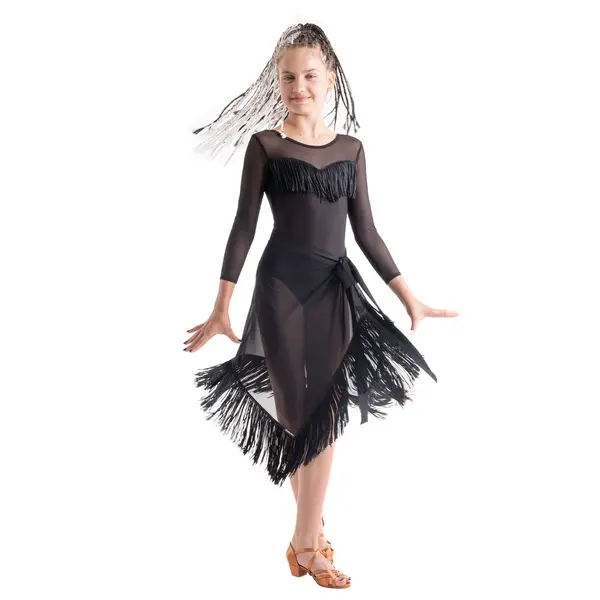 Shebby, Girls' Fringed Leotard