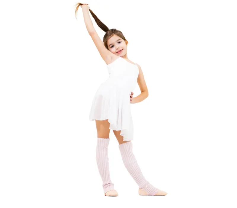 Intermezzo Prelux, Knitted Leg Warmers with Silver Thread - Pink